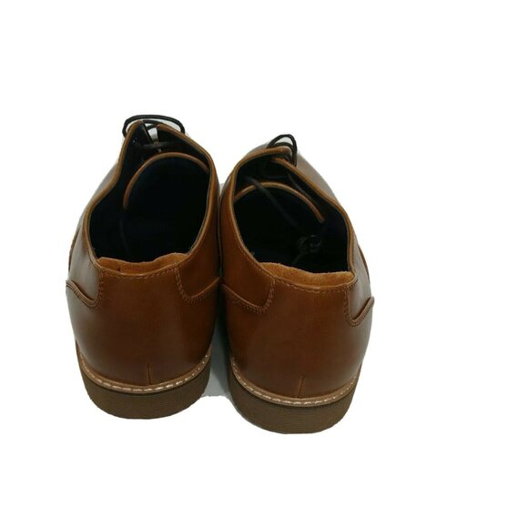 Steve Madden Onan Leather Oxford Shoes Men Size 10.5 Brown Lace Up Rubber Sole - Picture 4 of 10